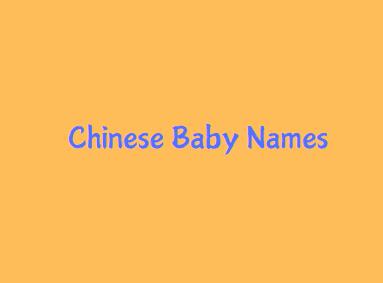 Chinese Origin Baby Boy & Girl Names