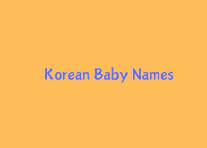 Korean Origin Baby Boy & Girl Names